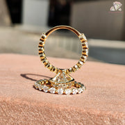 halo diamond look | pear shape ring | solitaire alternative
