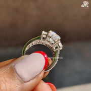 moissanite wedding band