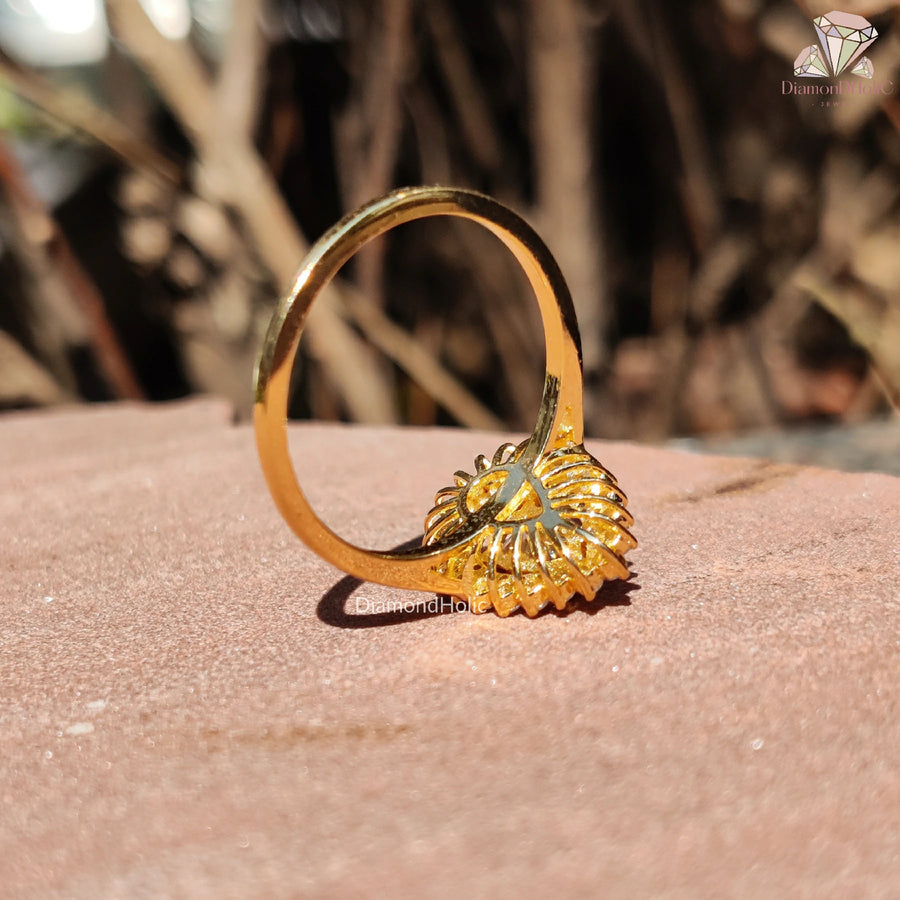 yellow gold moissanite | pear diamond alternative | moissanite proposal

