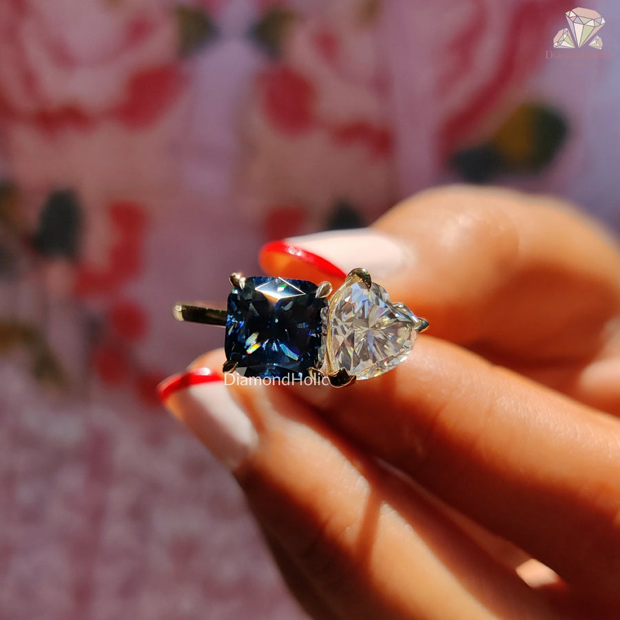 dual stone ring | romantic ring gift | gemstone engagement
