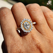custom moissanite ring | wedding proposal ring | diamond alternative ring
