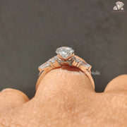 affordable bridal ring | ethical wedding jewelry | lab diamond with pear cut
