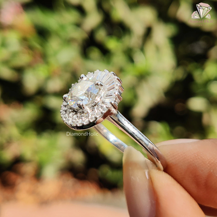 glamorous moissanite ring | affordable diamond ring | designer moissanite ring

