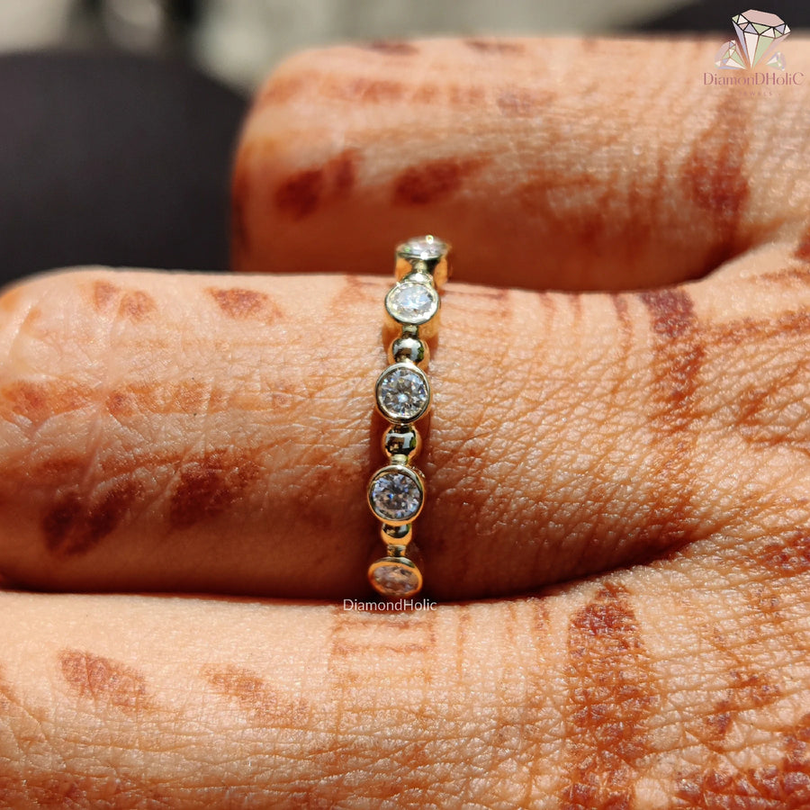gold moissanite ring | diamond alternative | minimalist ring
