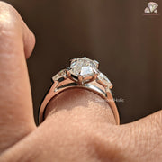 Moissanite Three Stone Ring