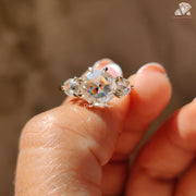 moissanite diamond jewelry | rose cut engagement ring | eco friendly ring
