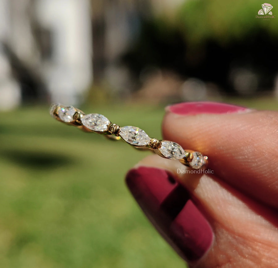 Moissanite Brilliance | Marquise Wedding Shine | Gift for Wife


