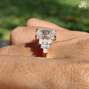 Graceful Wedding Ring | Emerald Cut Design | Classic Appeal

