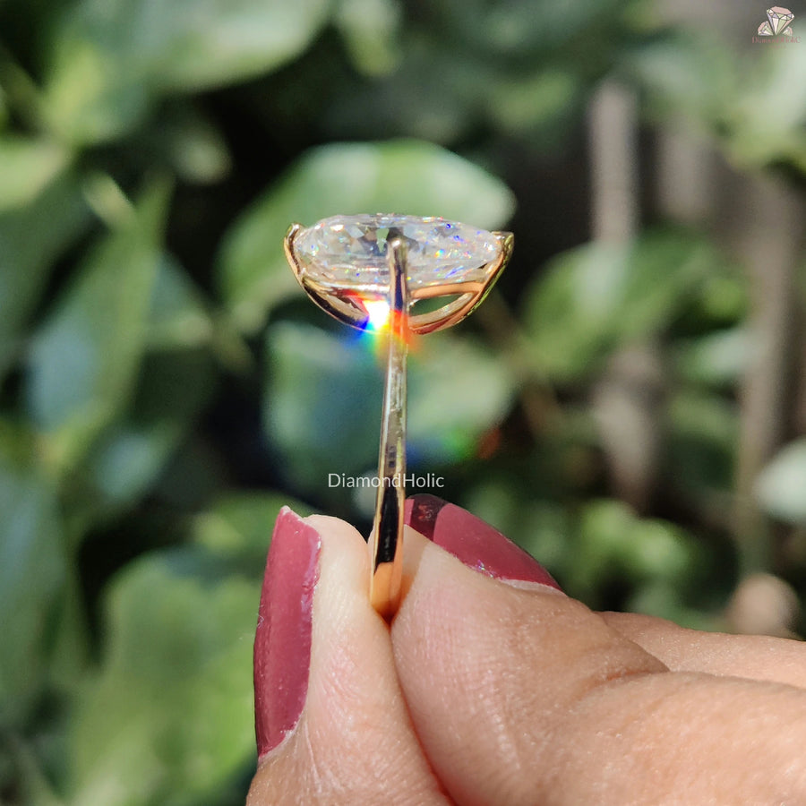 Promise Ring for Women | Dainty Pear Moissanite | Love Gift Jewelry

