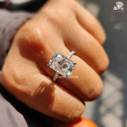 Elegant Diamond Wedding Ring | Radiant Cut Bridal Jewelry | Dazzling Handmade Diamond Band 