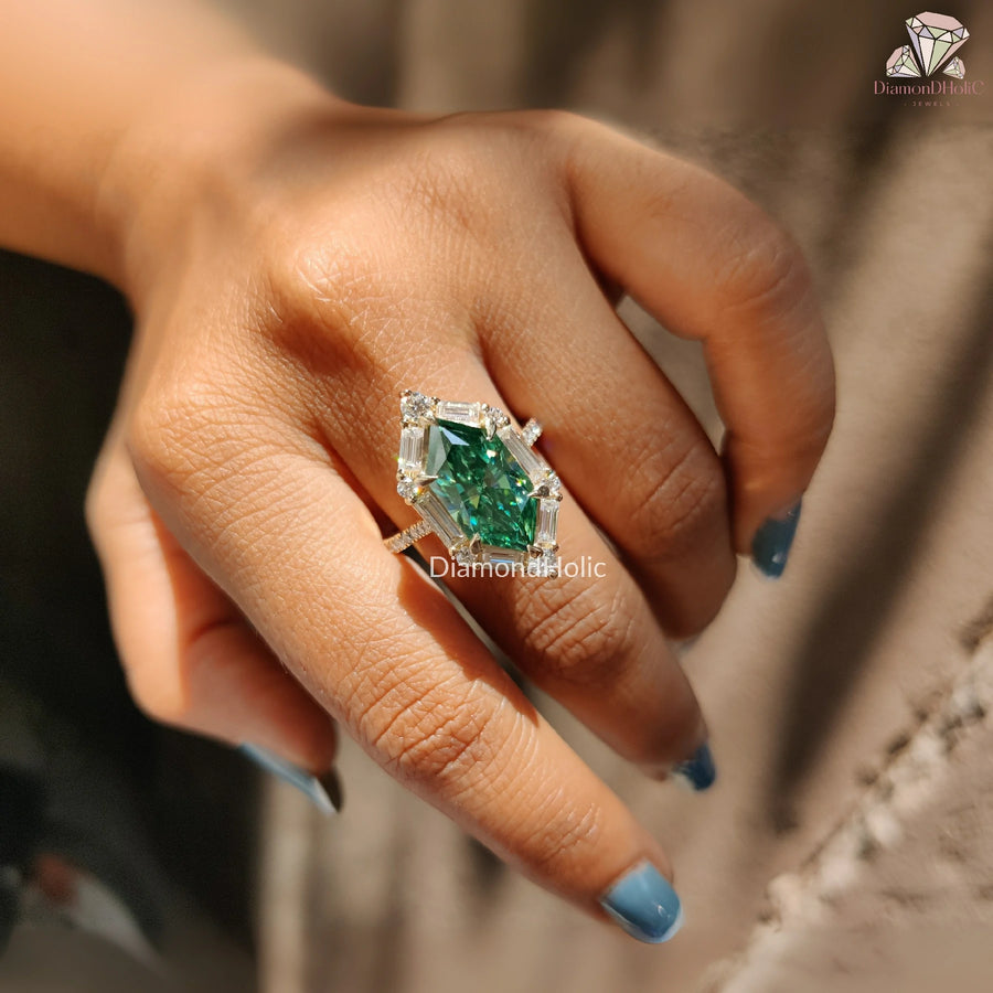 gold moissanite ring | custom moissanite ring | vintage inspired ring
