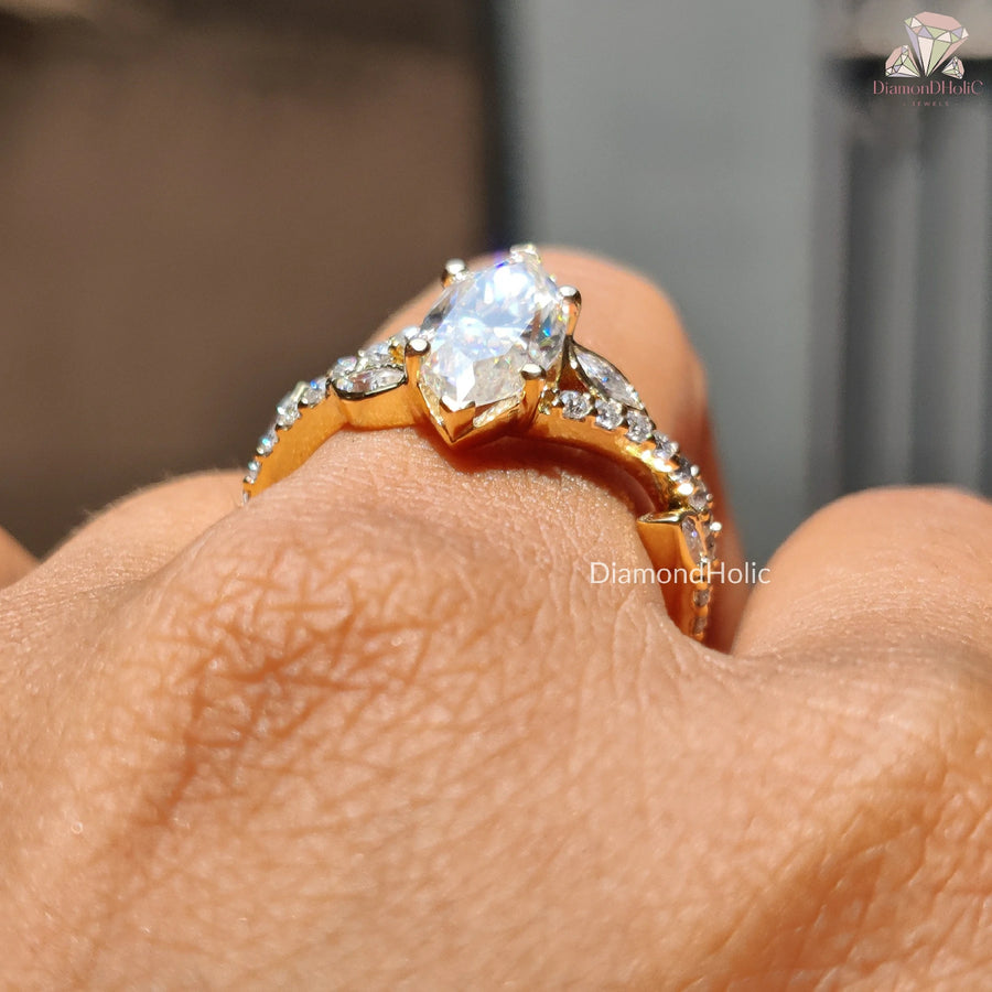 Chic Moissanite Wedding Jewelry | Stylish Vintage Diamond Band | Timeless Moissanite Bridal Ring