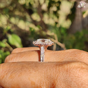 vintage inspired ring | moissanite engagement setting | radiant cut solitaire
