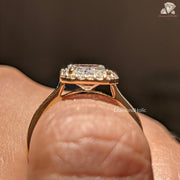 lab grown radiant stone | bridal jewelry lab made | radiant double band
