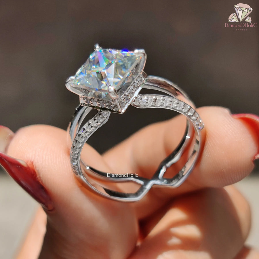 Stunning Princess Cut Moissanite 