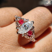 Vine and leaf ring design