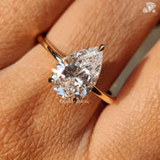  Elegant Diamond Bridal Band | Timeless Pear Cut Bridal Ring | Stunning Lab Diamond Wedding Band