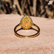 moissanite promise ring | dainty bridal ring | fancy halo ring
