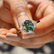 green diamond alternative | moissanite wedding ring | luxury moissanite ring
