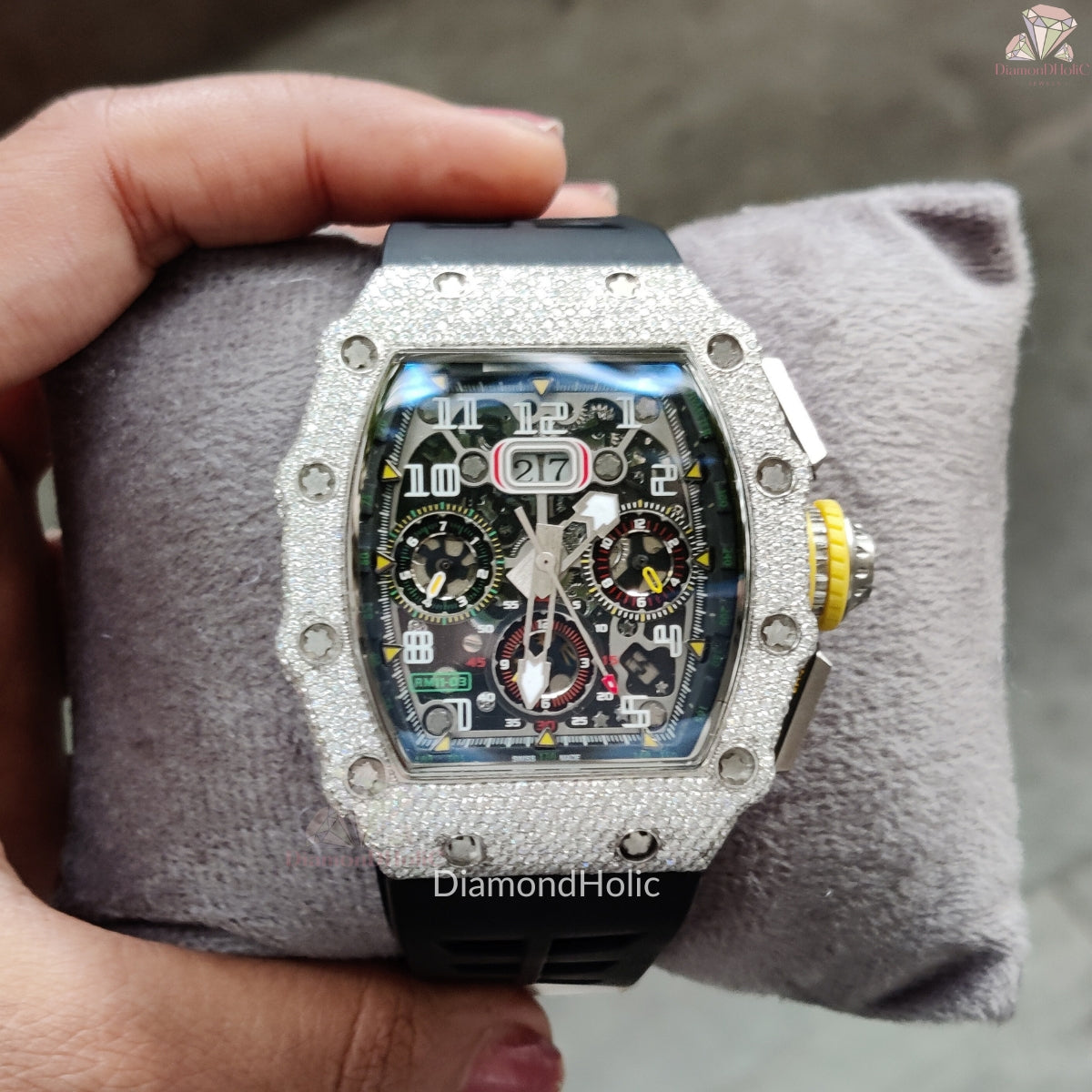 Moissanite Watch with Classic Design



