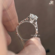  Elegant Vintage Wedding Band | Beautiful Moissanite Diamond Gift | Modern Round Cut Promise Ring 