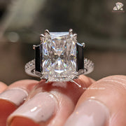 three stone engagement ring