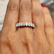 Simple Moissanite Band | Oval Eternity Ring | Bridal Jewelry Gift

