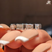 White Gold Moissanite Band