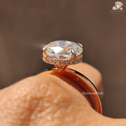 custom moissanite ring | rose gold love ring | engagement jewelry
