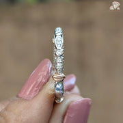 Dazzling Diamond Wedding Band | Beautiful Vintage Inspired Ring | Affordable Vintage Wedding Jewelry