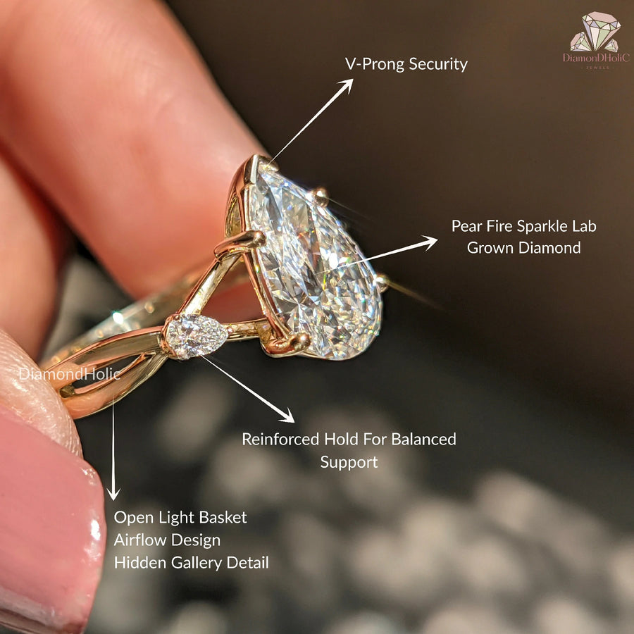 lab grown diamond ring | cab created diamond ring | lab grown diamond