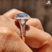 antique style halo ring