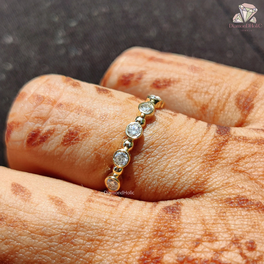 gift for her | gold stack ring | moissanite jewelry
