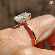 hidden halo engagement ring | sustainable diamond ring | elegant lab diamond
