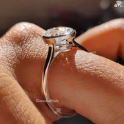 Bezel Set Engagement Moissanite Rings​