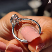 Bezel Set White Gold Moissanite Engagement Ring
