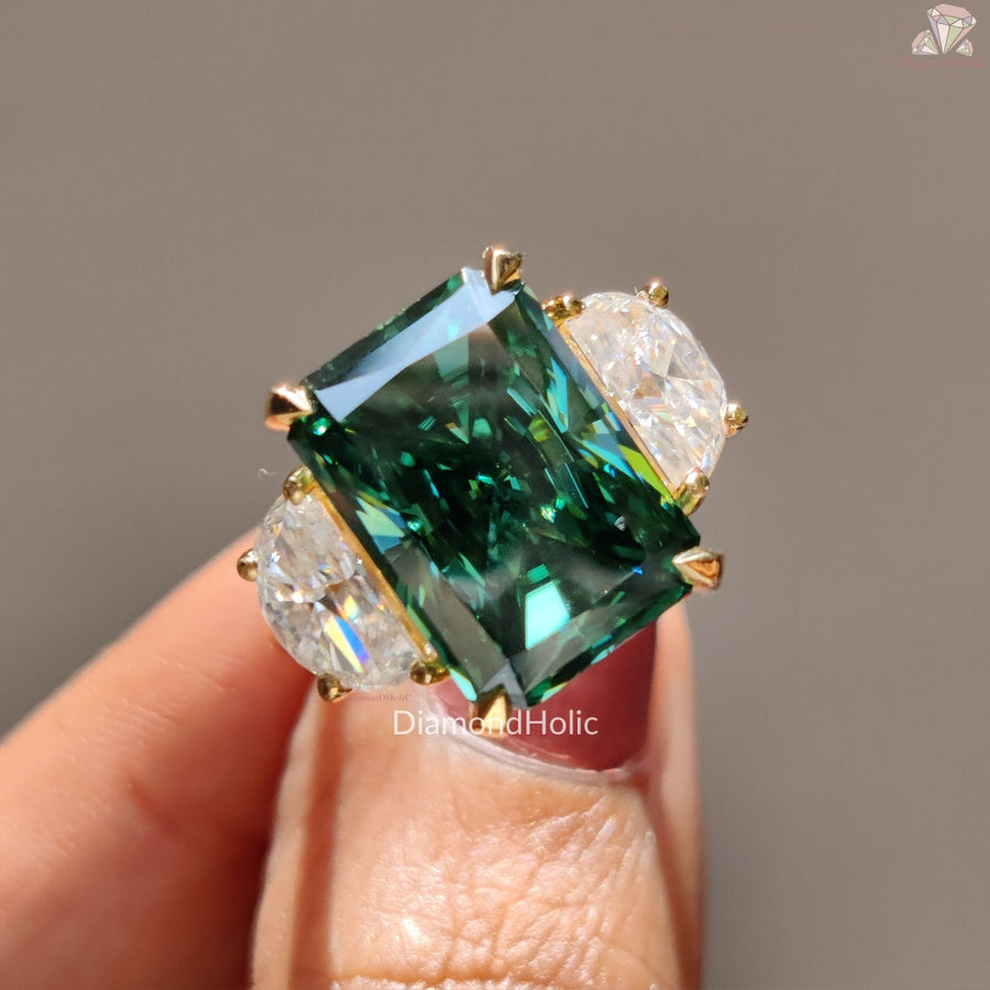 Green Moissanite Ring