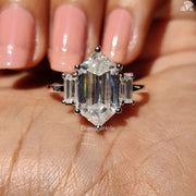Marquise Cut Moissanite Engagement Ring