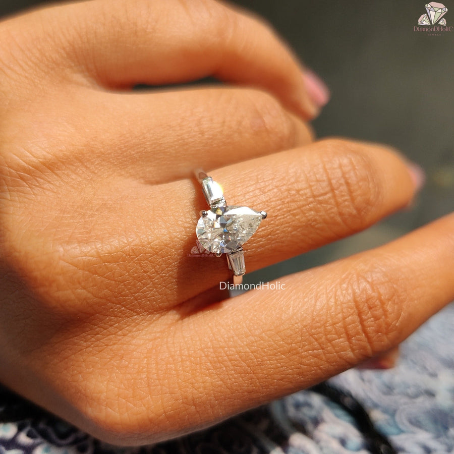 Moissanite Three Stone Ring 