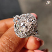 Moissanite Bridal Ring Set