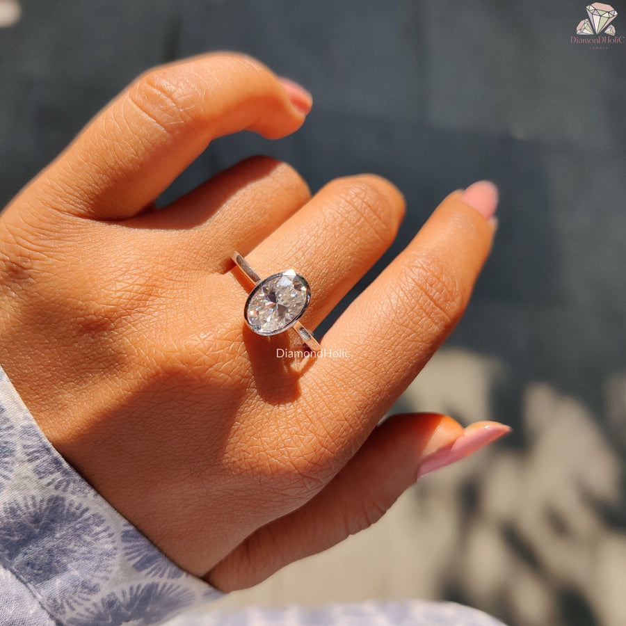 Oval Cut Moissanite Engagement Ring For Women