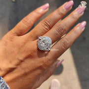 Oval Cut Moissanite Bridal Ring 