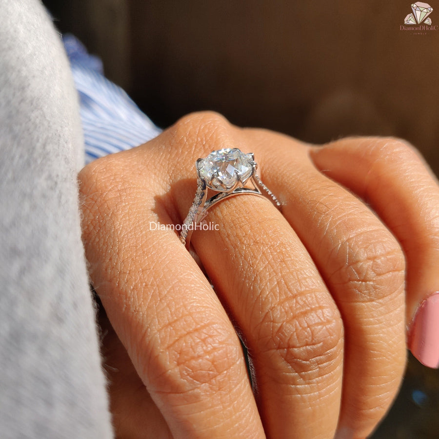 Portuguese Cut Engagement Ring For Women's
