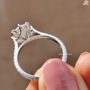 Portuguese Cut Moissanite Engagement Ring With Prong Set