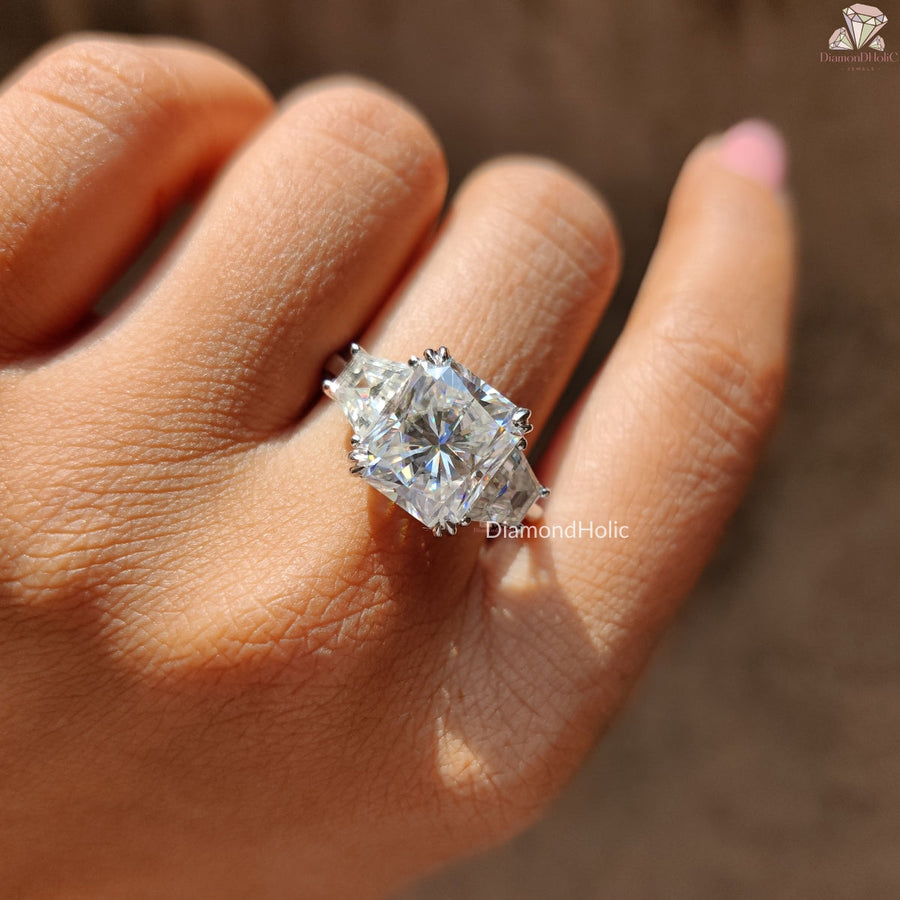3.80 CT Radiant Cut Moissanite Ring
