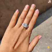 Radiant Cut Three Stone Engagement Ring