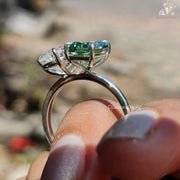 Radiant & Pear Cut Toi Et Moi Diamond Engagement Ring​
