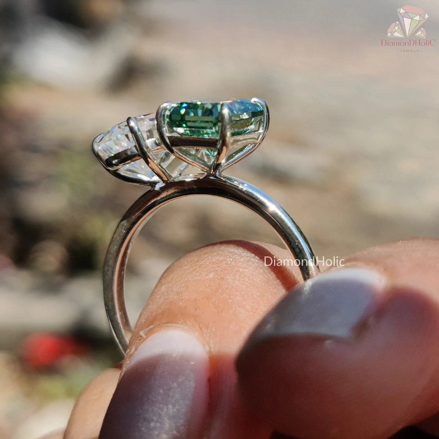 Radiant & Pear Cut Toi Et Moi Diamond Engagement Ring​