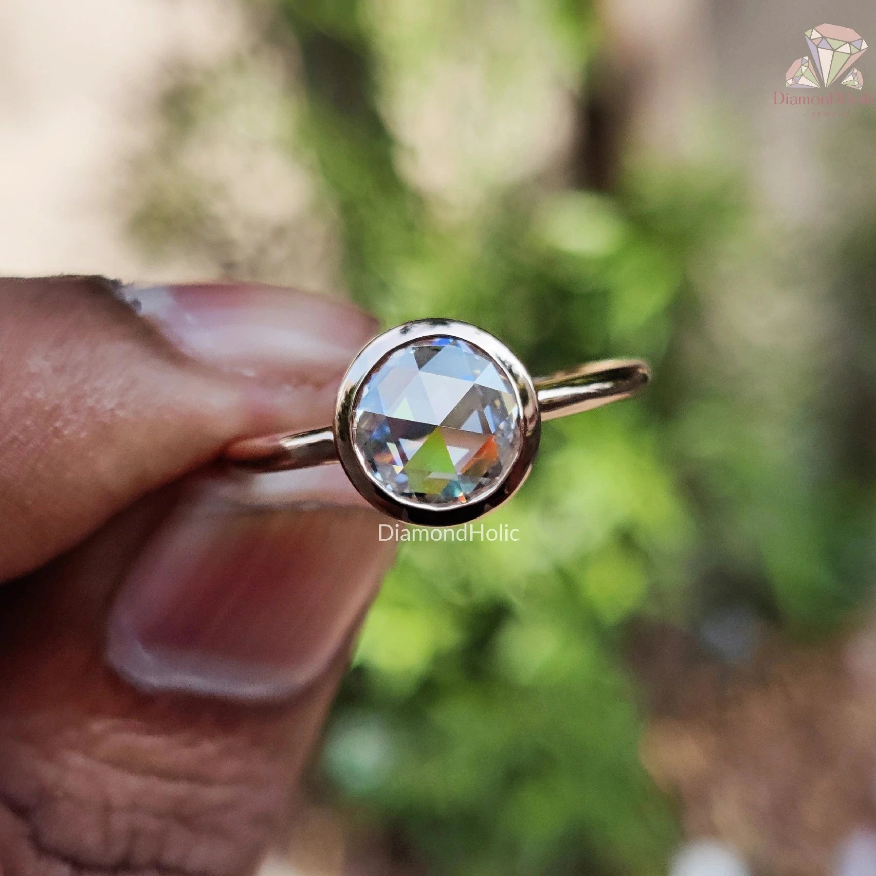 Round Cut Moissanite Solitaire Ring 