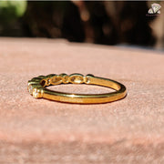 Yellow Gold Moissanite Wedding Band